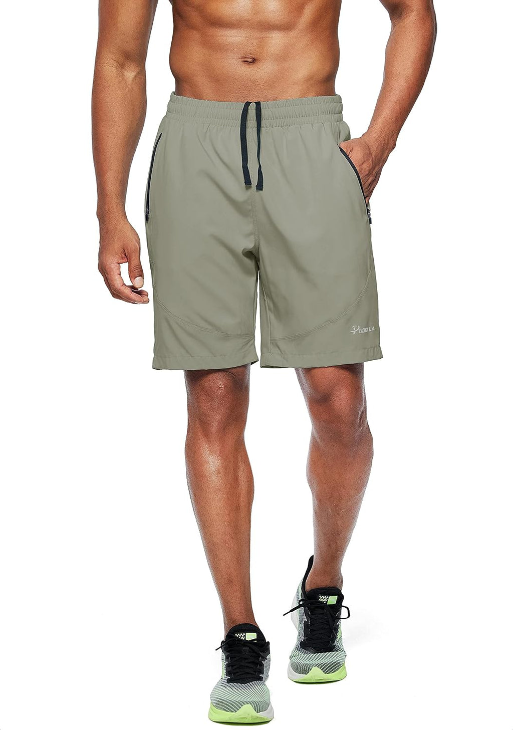Men'S Workout Running Shorts 7"/5"/9" Lightweight Gym Athletic Shorts for Men with Zipper Pockets