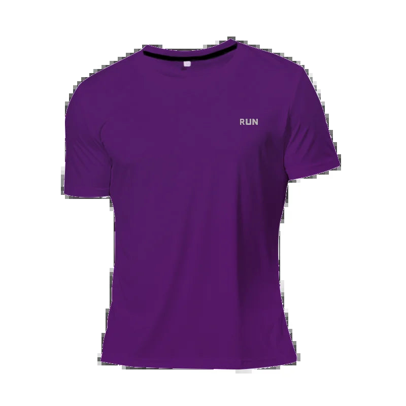 High Quality Polyester Men Running T Shirt Quick Dry Fitness Shirt Training Exercise Clothes Gym Sport Shirt Tops Lightweight