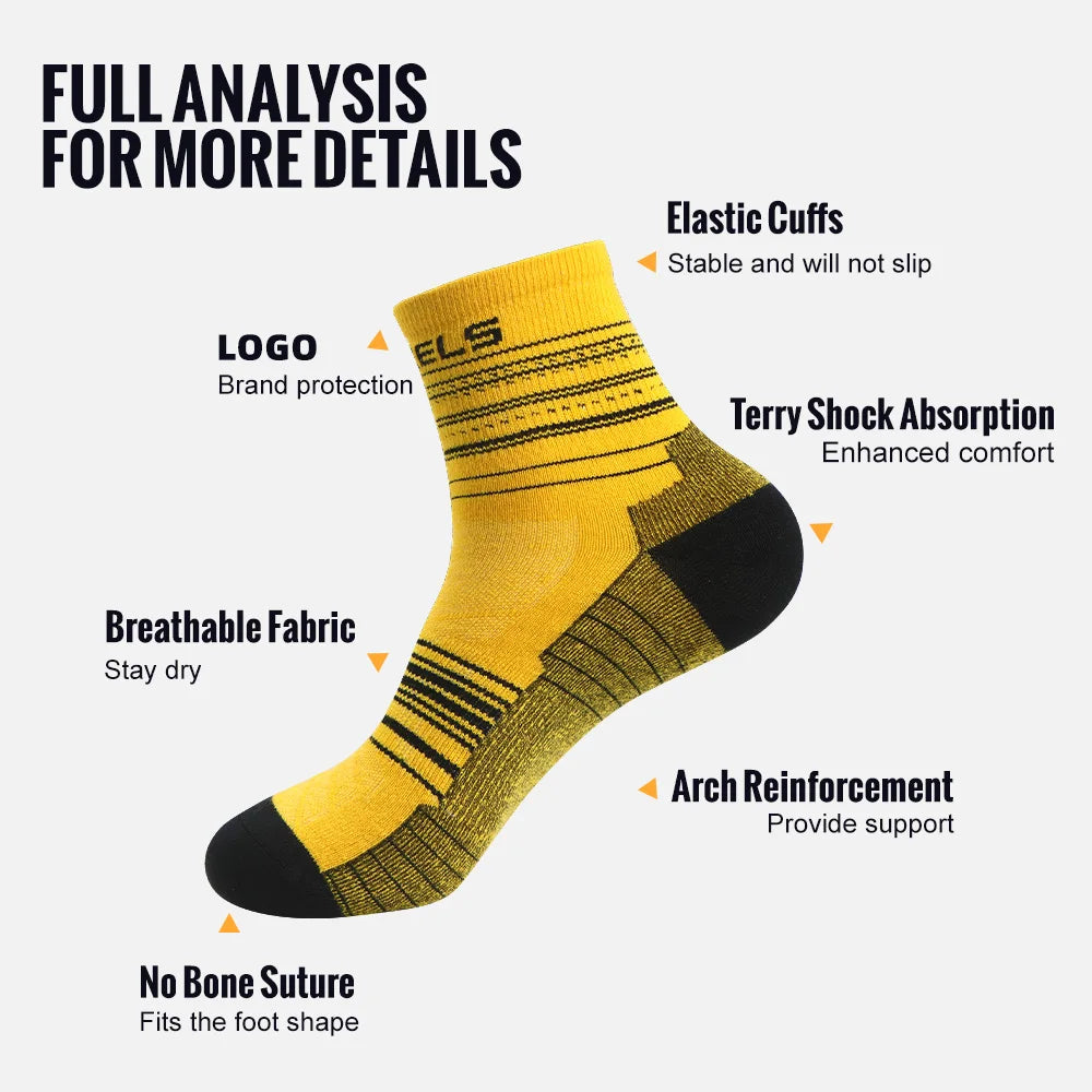 1/3Pairs Merino Wool Socks Breathable Moisture Wicking Anti-Odor Socks Hiking Running Trekking Thermal Athletic Crew Socks