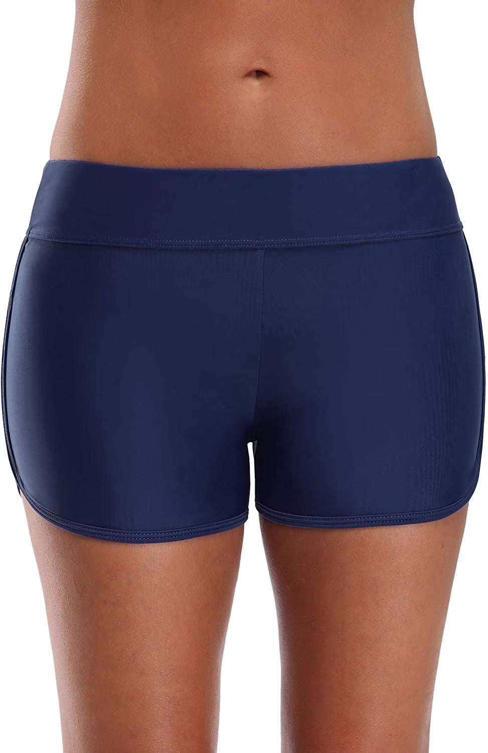 Swim Board Shorts for Womens Tummy Control Swim Shorts Solid Boardshorts