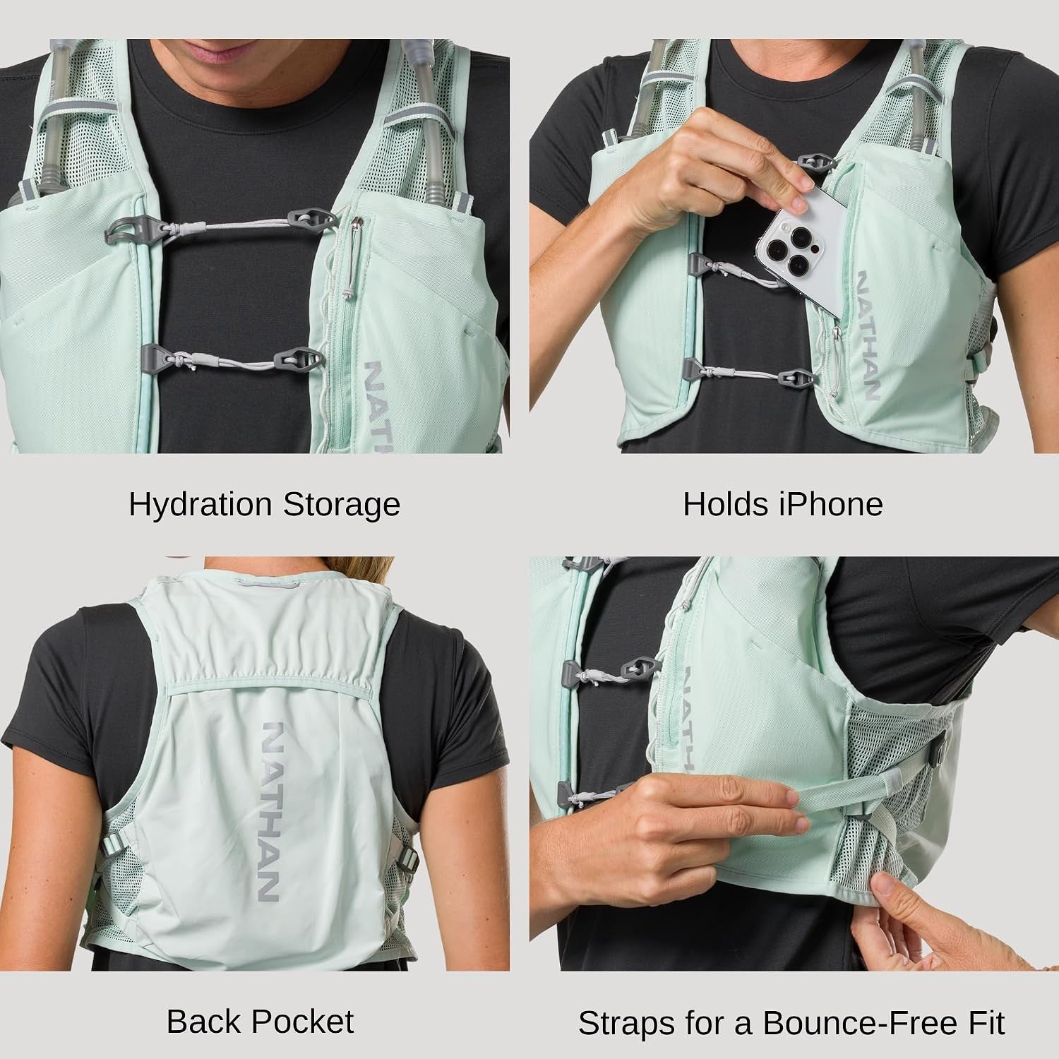 Women'S Hydration Vest - Lightweight Mesh, Breathable, 2X14Oz Flasks, 2L Bladder, Reflective Vest, Pinnacle Breeze