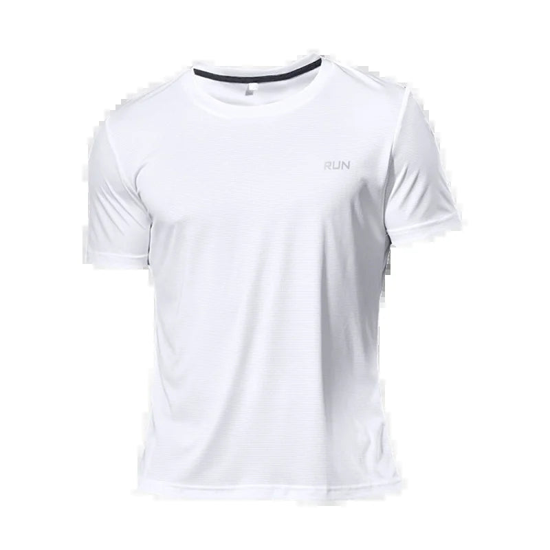 High Quality Polyester Men Running T Shirt Quick Dry Fitness Shirt Training Exercise Clothes Gym Sport Shirt Tops Lightweight
