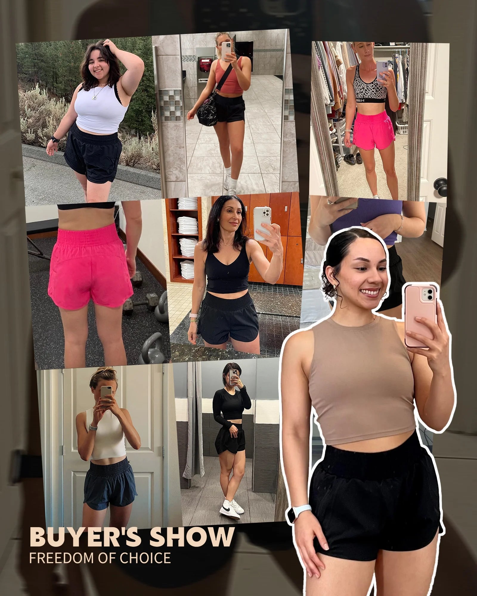 Women'S Athletic Shorts High Waisted Running Shorts Zipper Pocket Gym Elastic Workout Shorts