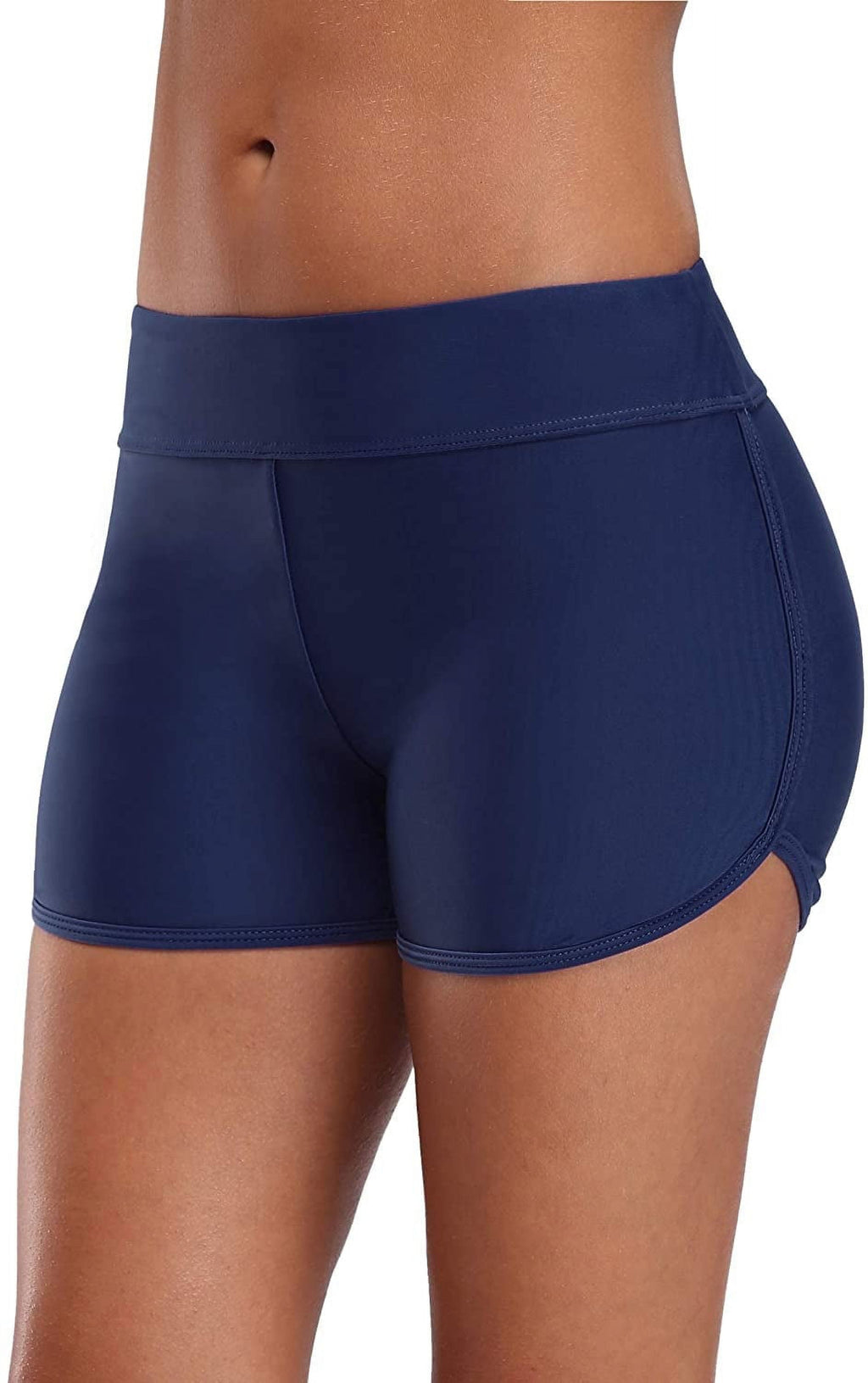 Swim Board Shorts for Womens Tummy Control Swim Shorts Solid Boardshorts