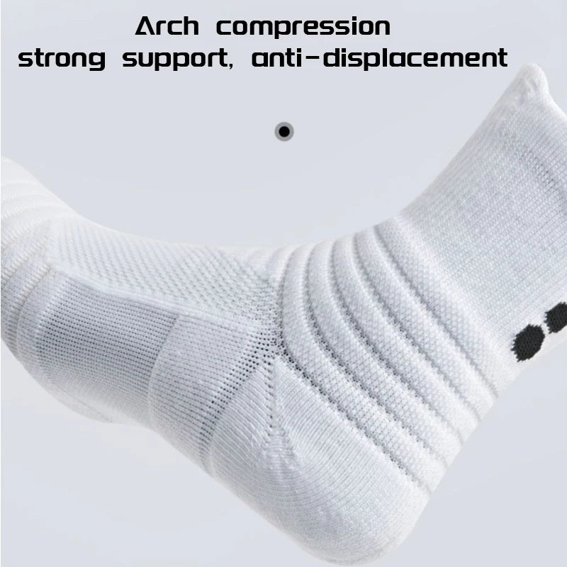 Running Compression Socks for Men Women Anti-Blister Moisture Wicking Athletic Hiking Basketball Socks Cushion Socks