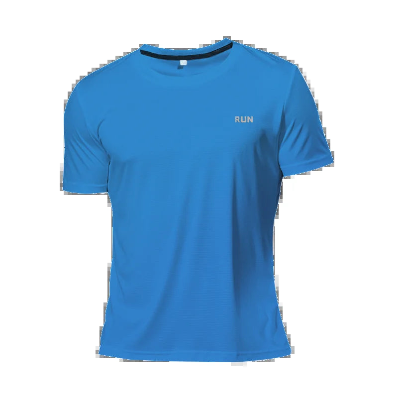 High Quality Polyester Men Running T Shirt Quick Dry Fitness Shirt Training Exercise Clothes Gym Sport Shirt Tops Lightweight