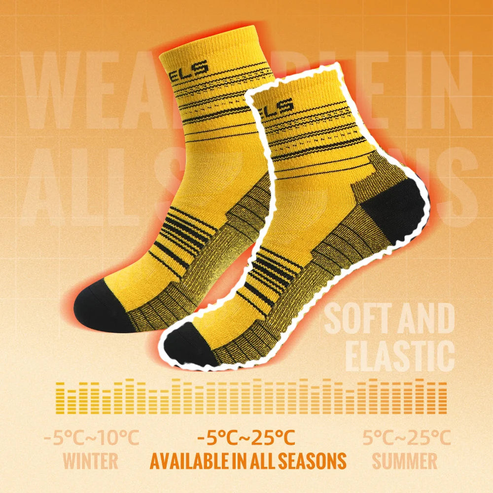 1/3Pairs Merino Wool Socks Breathable Moisture Wicking Anti-Odor Socks Hiking Running Trekking Thermal Athletic Crew Socks