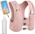 Running Vest for Women Men, Lightweight Hydration Vest with 500ML Soft Flask & Phone Holder, Reflective Running Backpack, Adjustable Run Pack Water Bottle, Runner Marathon Essentials